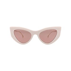 Gucci Cat Eye-Frame Injection Sunglasses Ivory Womens